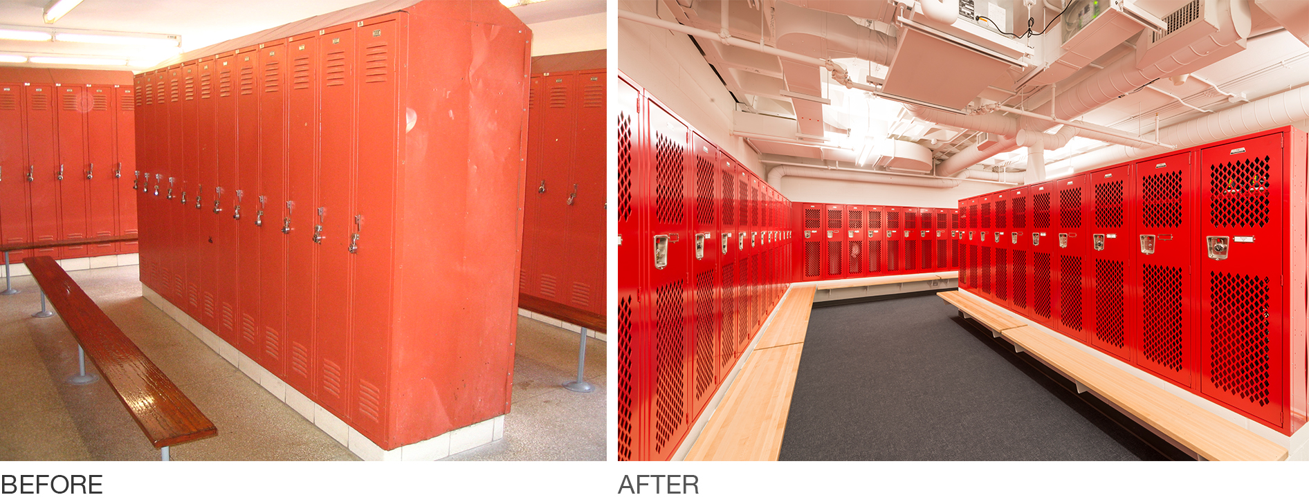 SMMA Renovation Worcester Polytechnic Institute (WPI) locker rooms