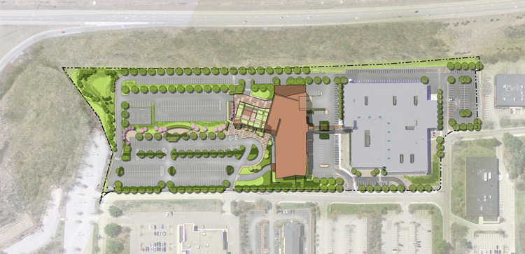 SMMA's site plan for the new Keurig Dr Pepper Headquarters