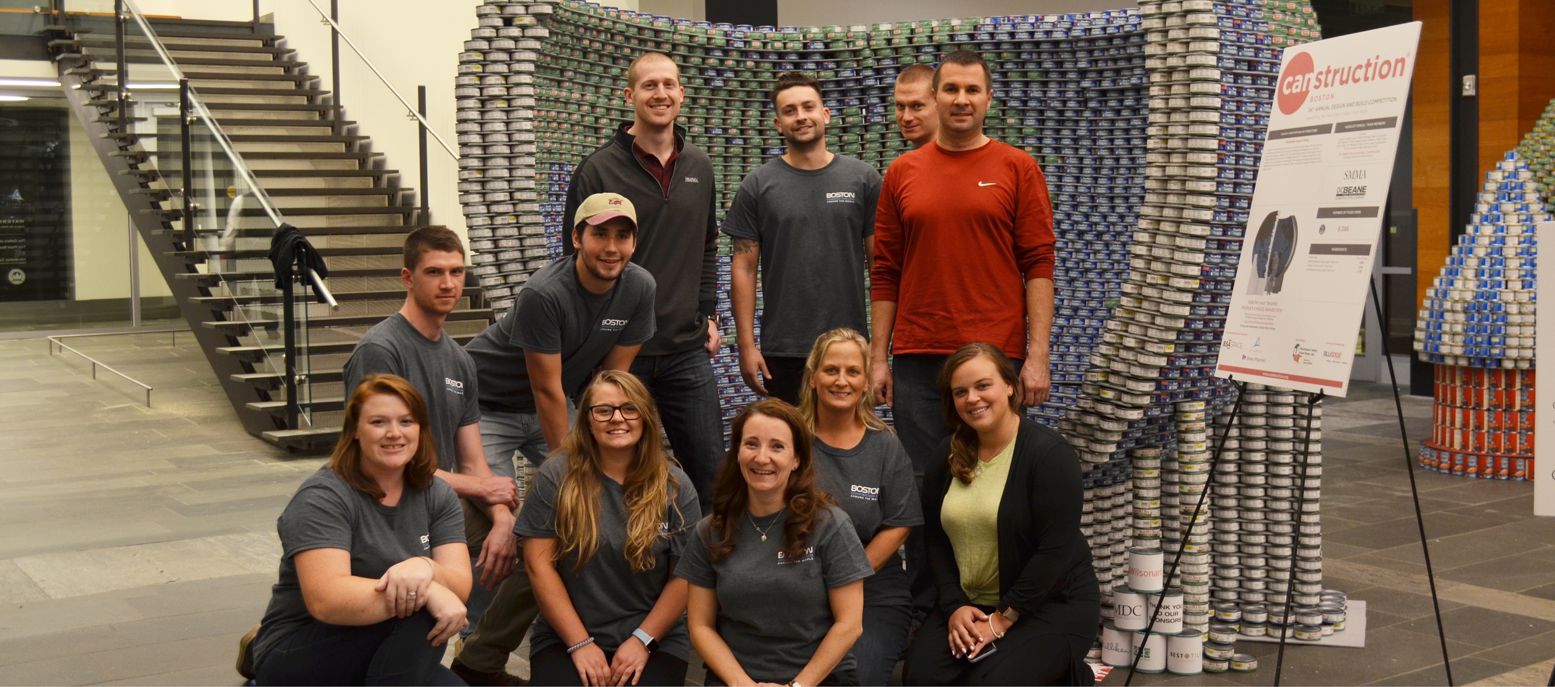 SMMA won Most Cans at the 2019 Boston Canstruction Awards Night.