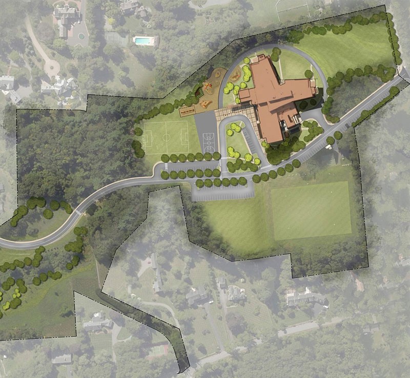 Site Plan for Bancroft Elementary School in Andover MA designed by SMMA 