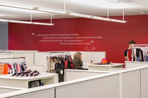 Nancy Talbot quote on wall of Talbots corporate office