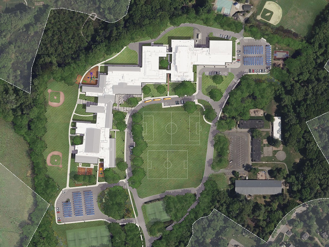 Site Map of the Lincoln School in Lincoln, MA