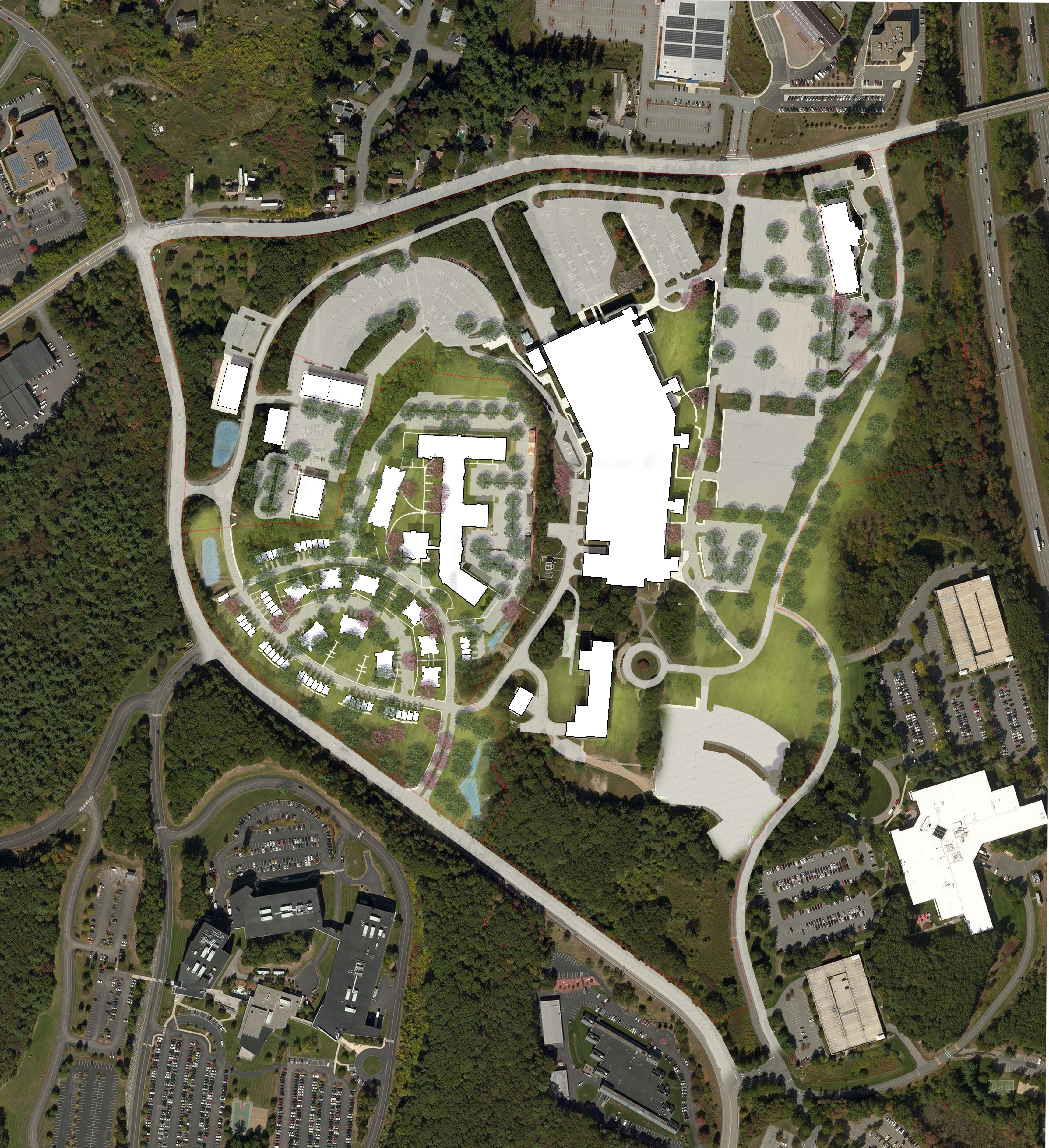 Marlborough Hills Aerial View | SMMA master plan site design