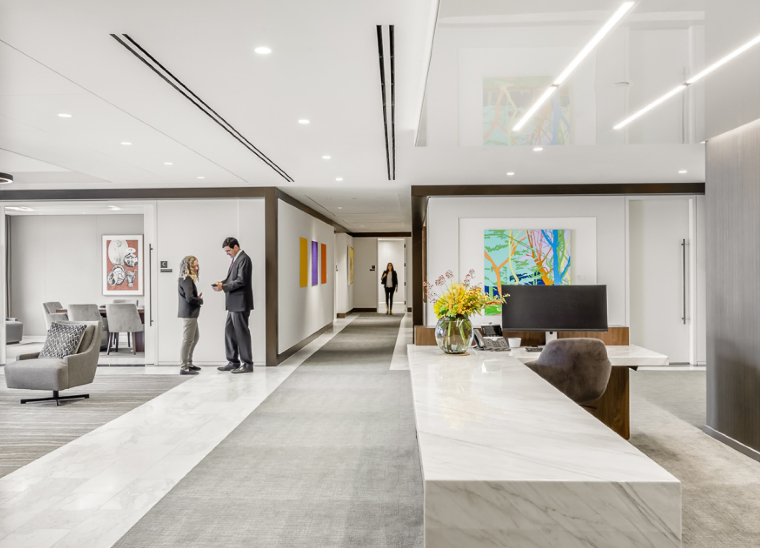 50 Rowes Wharf front-end client center and office space.