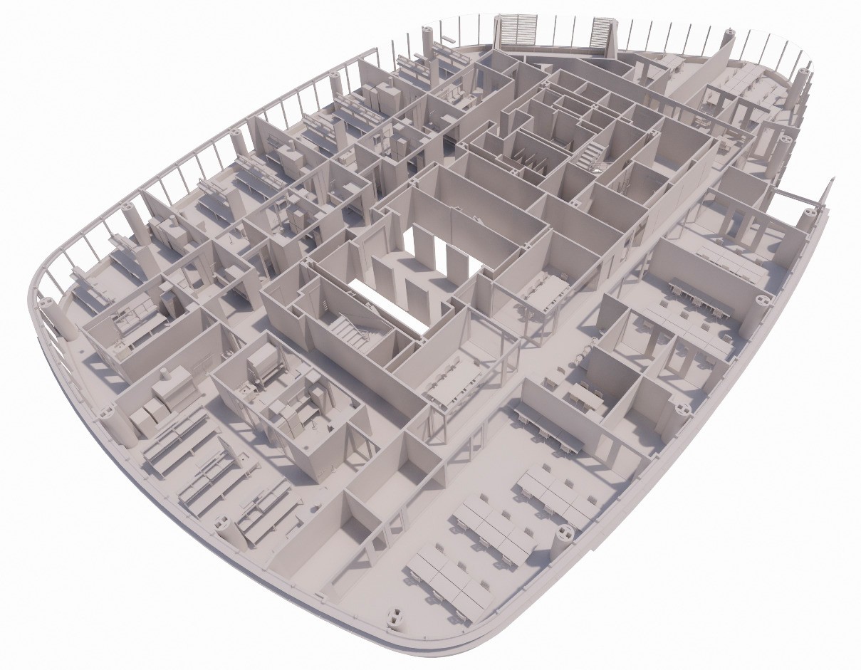 3D model of lab space at SmartLabs San Francisco