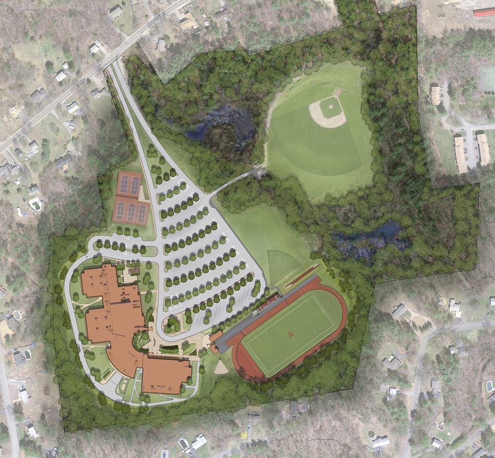 SMMA site plan for Tewksbury High School