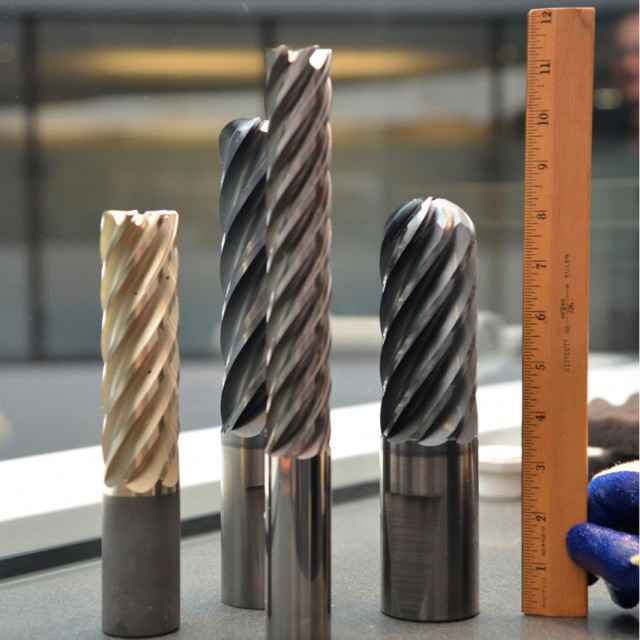 Differently sized milling bits at Harvey Performance Center